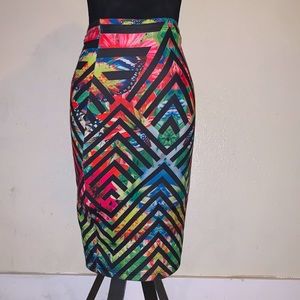 Striped floral dress knee length worn once.